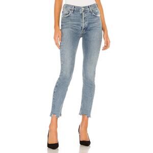 Agolde 'Nico' Blue High Rise Slim Denim Jean Size 27